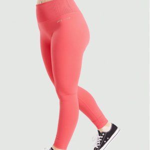 Whitney Rib Waist Leggings- Cyber Red- Small
